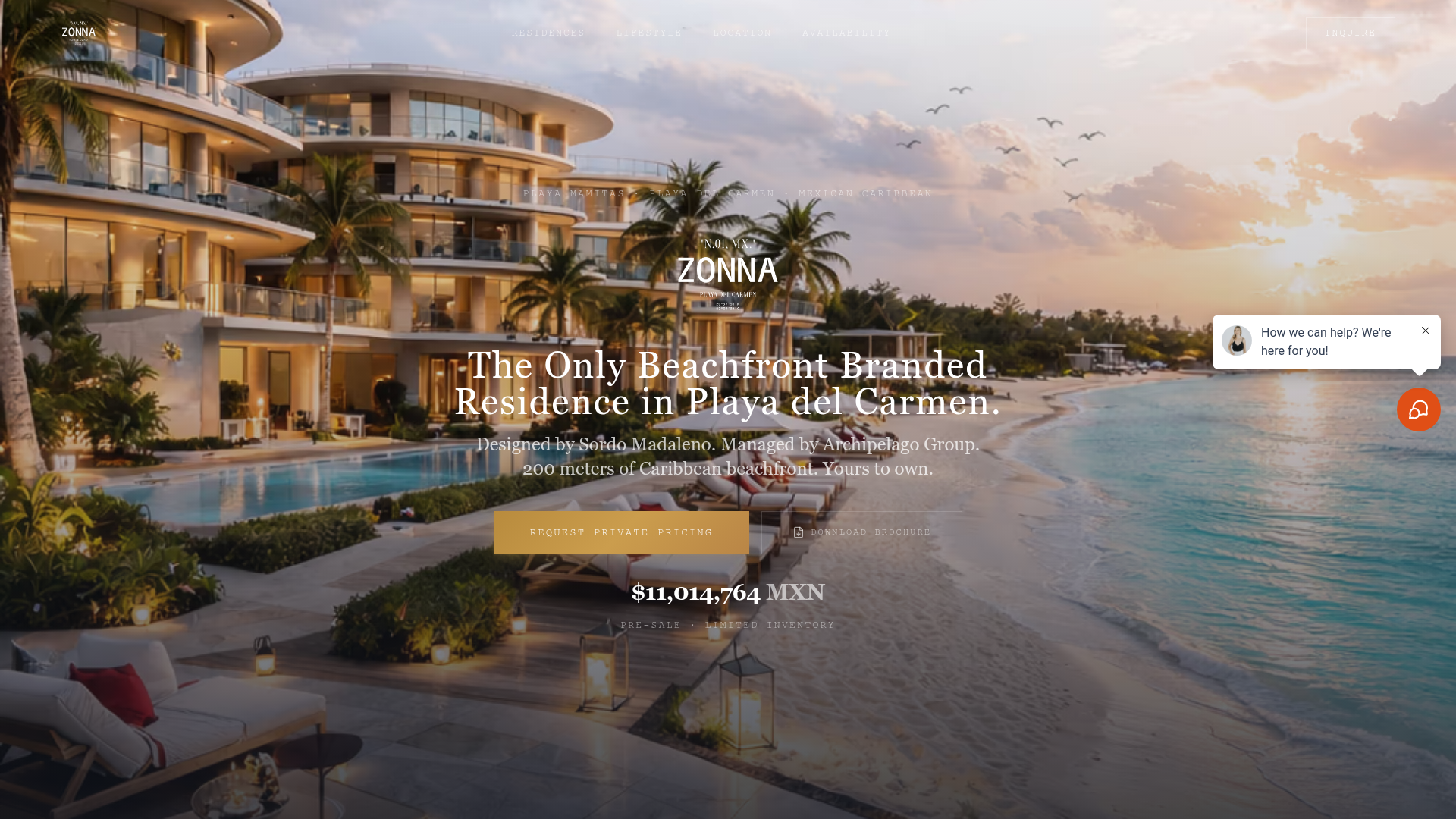 Zonna website preview